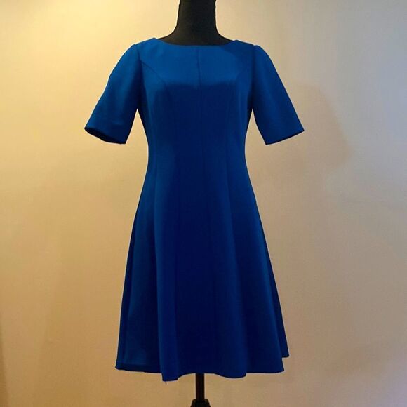 Sapphire blue Ann Taylor Petite everyday work dress - Picture 1 of 2